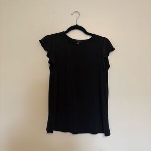 Premise | Classic Black Flutter Sleeve Blouse